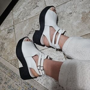 Free People Hallie Leather Platform Sandals Size 38